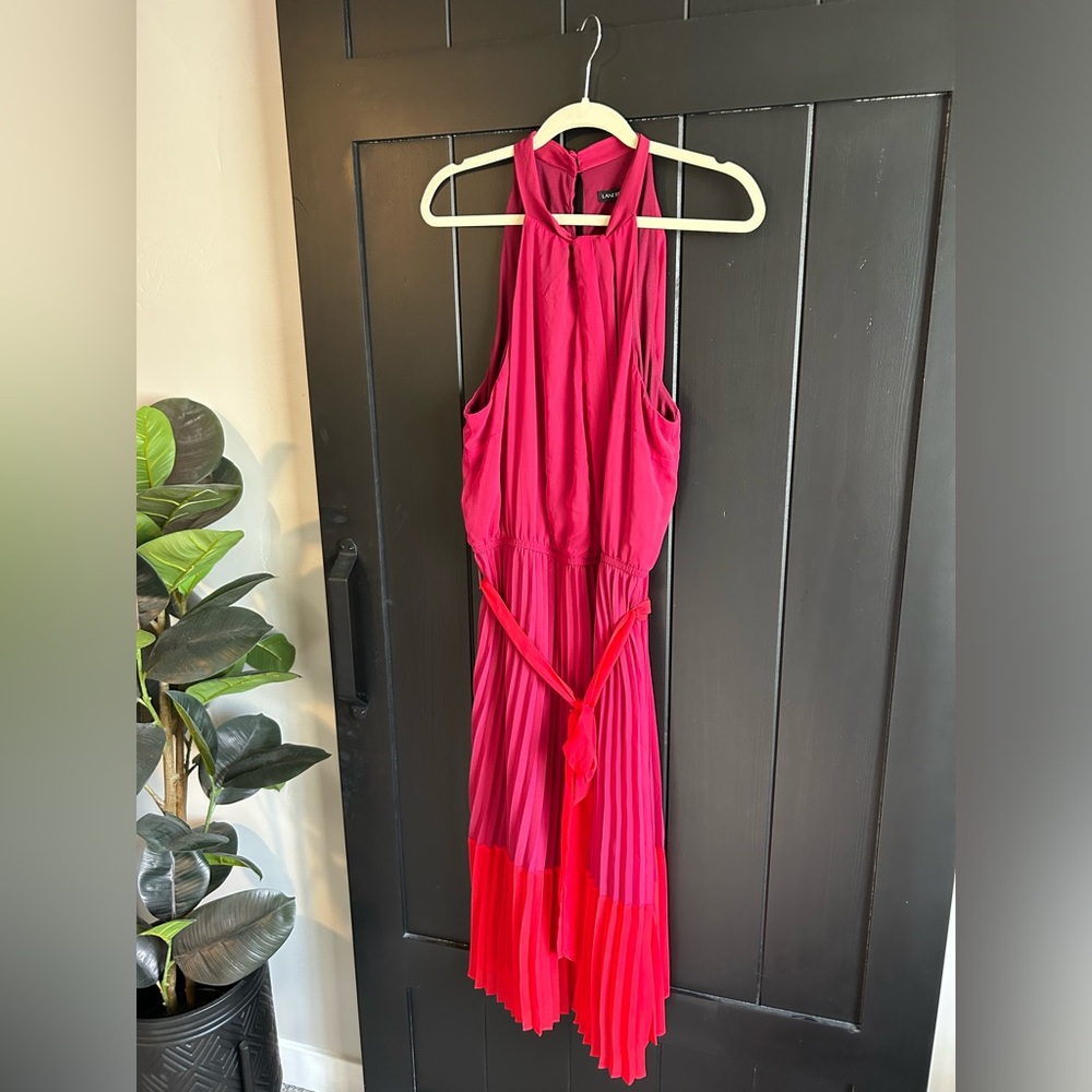 Lane Bryant colorful pleated dress